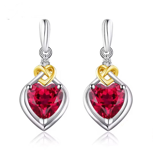 Pendientes de Corazón Radiante