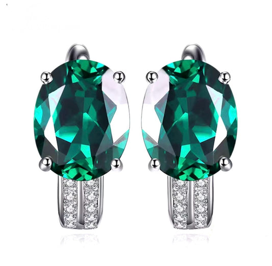 Pendientes de Esmeralda Diamante